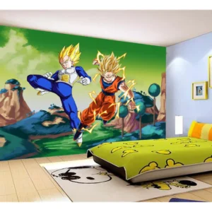 Papel De Parede Dragon Ball Goku Vegeta Anime 7,5m² Dbz324