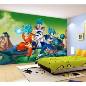 Papel De Parede Dragon Ball Goku Vegeta Anime 7,5m² Dbz325