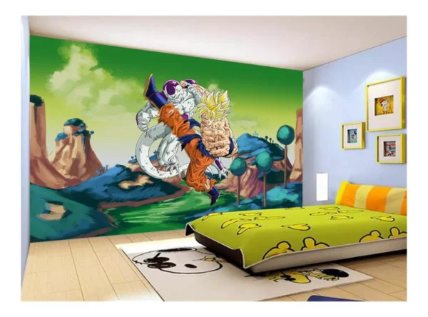 Papel De Parede Dragon Ball Goku Vegeta Anime 7,5m² Dbz328