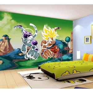 Papel De Parede Dragon Ball Goku Vegeta Anime 7,5m² Dbz331