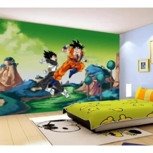 Papel De Parede Dragon Ball Goku Vegeta Anime 7,5m² Dbz336