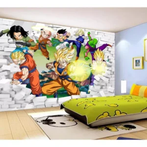 Papel De Parede Dragon Ball Goku Vegeta Anime 7,5m² Dbz34