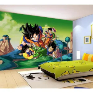 Papel De Parede Dragon Ball Goku Vegeta Anime 7,5m² Dbz340