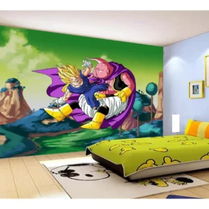 Papel De Parede Dragon Ball Goku Vegeta Anime 7,5m² Dbz341