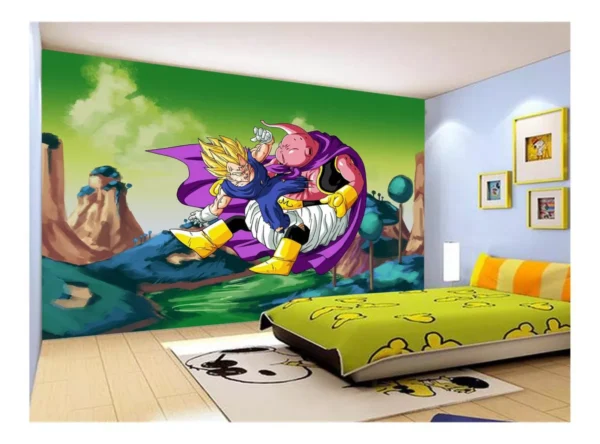 Papel De Parede Dragon Ball Goku Vegeta Anime 7,5m² Dbz341