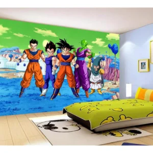 Papel De Parede Dragon Ball Goku Vegeta Anime 7,5m² Dbz345