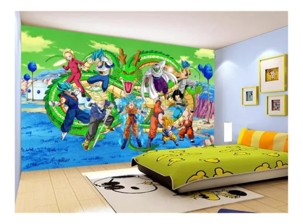 Papel De Parede Dragon Ball Goku Vegeta Anime 7,5m² Dbz352