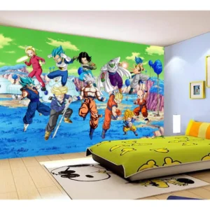 Papel De Parede Dragon Ball Goku Vegeta Anime 7,5m² Dbz356