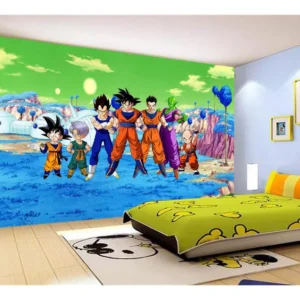 Papel De Parede Dragon Ball Goku Vegeta Anime 7,5m² Dbz357