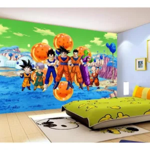 Papel De Parede Dragon Ball Goku Vegeta Anime 7,5m² Dbz358