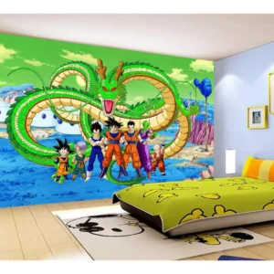 Papel De Parede Dragon Ball Goku Vegeta Anime 7,5m² Dbz359