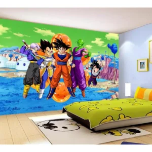 Papel De Parede Dragon Ball Goku Vegeta Anime 7,5m² Dbz360