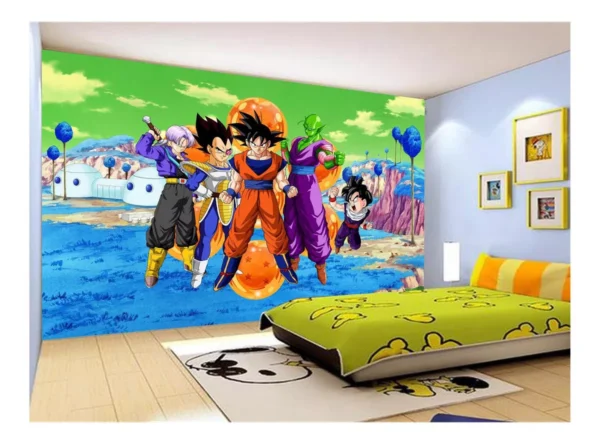 Papel De Parede Dragon Ball Goku Vegeta Anime 7,5m² Dbz360