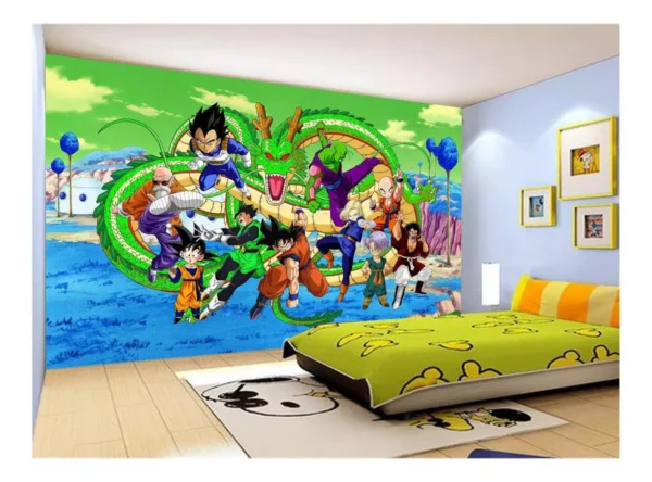 Papel De Parede Dragon Ball Goku Vegeta Anime 7,5m² Dbz361