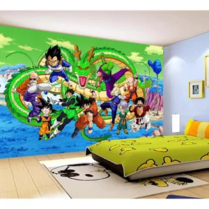 Papel De Parede Dragon Ball Goku Vegeta Anime 7,5m² Dbz362