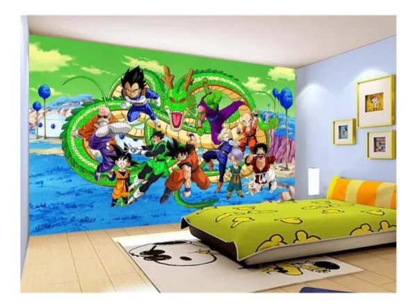 Papel De Parede Dragon Ball Goku Vegeta Anime 7,5m² Dbz362