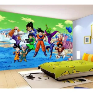 Papel De Parede Dragon Ball Goku Vegeta Anime 7,5m² Dbz363