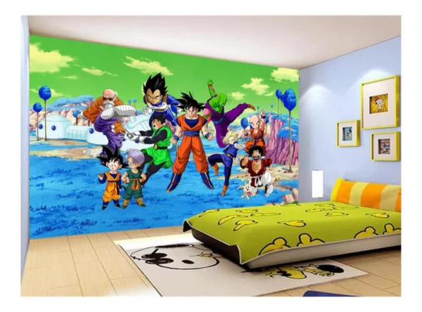 Papel De Parede Dragon Ball Goku Vegeta Anime 7,5m² Dbz363