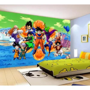 Papel De Parede Dragon Ball Goku Vegeta Anime 7,5m² Dbz364