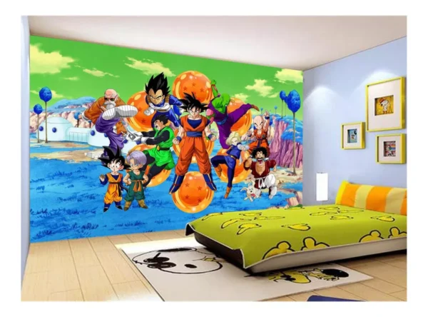 Papel De Parede Dragon Ball Goku Vegeta Anime 7,5m² Dbz364