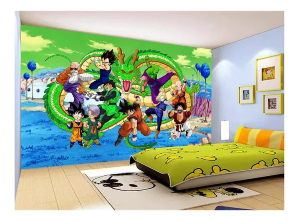 Papel De Parede Dragon Ball Goku Vegeta Anime 7,5m² Dbz365