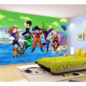 Papel De Parede Dragon Ball Goku Vegeta Anime 7,5m² Dbz366