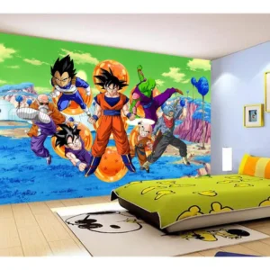 Papel De Parede Dragon Ball Goku Vegeta Anime 7,5m² Dbz367