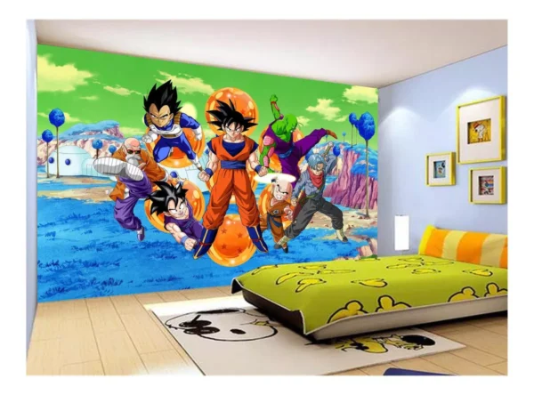 Papel De Parede Dragon Ball Goku Vegeta Anime 7,5m² Dbz367