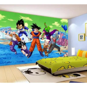 Papel De Parede Dragon Ball Goku Vegeta Anime 7,5m² Dbz369