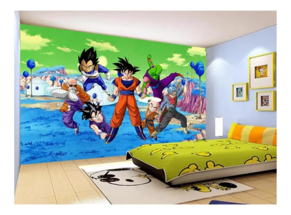 Papel De Parede Dragon Ball Goku Vegeta Anime 7,5m² Dbz369