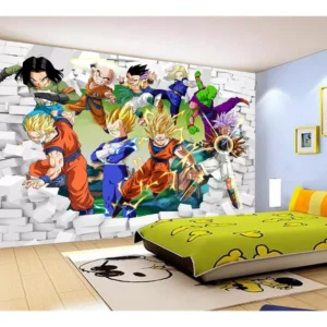 Papel De Parede Dragon Ball Goku Vegeta Anime 7,5m² Dbz37