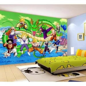 Papel De Parede Dragon Ball Goku Vegeta Anime 7,5m² Dbz370