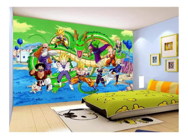 Papel De Parede Dragon Ball Goku Vegeta Anime 7,5m² Dbz370