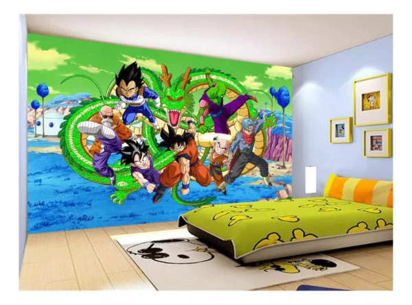 Papel De Parede Dragon Ball Goku Vegeta Anime 7,5m² Dbz371