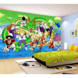 Papel De Parede Dragon Ball Goku Vegeta Anime 7,5m² Dbz380