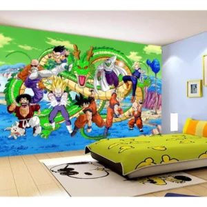 Papel De Parede Dragon Ball Goku Vegeta Anime 7,5m² Dbz383