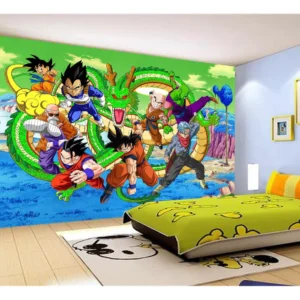 Papel De Parede Dragon Ball Goku Vegeta Anime 7,5m² Dbz385