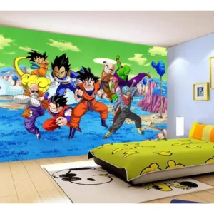 Papel De Parede Dragon Ball Goku Vegeta Anime 7,5m² Dbz387