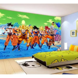 Papel De Parede Dragon Ball Goku Vegeta Anime 7,5m² Dbz388