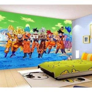 Papel De Parede Dragon Ball Goku Vegeta Anime 7,5m² Dbz390