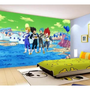 Papel De Parede Dragon Ball Goku Vegeta Anime 7,5m² Dbz392