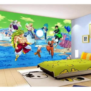 Papel De Parede Dragon Ball Goku Vegeta Anime 7,5m² Dbz395