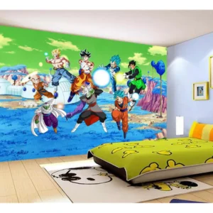 Papel De Parede Dragon Ball Goku Vegeta Anime 7,5m² Dbz396