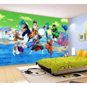 Papel De Parede Dragon Ball Goku Vegeta Anime 7,5m² Dbz397