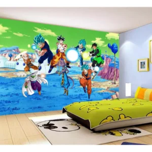 Papel De Parede Dragon Ball Goku Vegeta Anime 7,5m² Dbz398