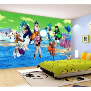 Papel De Parede Dragon Ball Goku Vegeta Anime 7,5m² Dbz399