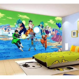 Papel De Parede Dragon Ball Goku Vegeta Anime 7,5m² Dbz400