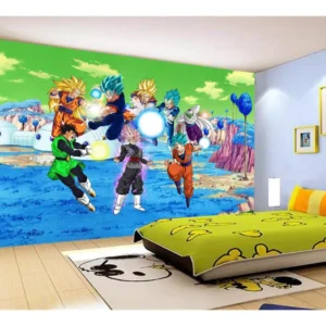 Papel De Parede Dragon Ball Goku Vegeta Anime 7,5m² Dbz402