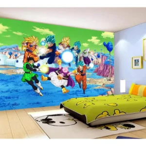 Papel De Parede Dragon Ball Goku Vegeta Anime 7,5m² Dbz403