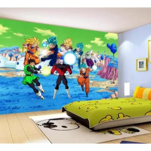 Papel De Parede Dragon Ball Goku Vegeta Anime 7,5m² Dbz404